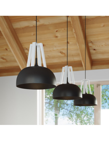 Lampa wisząca CASCO czarna/biała