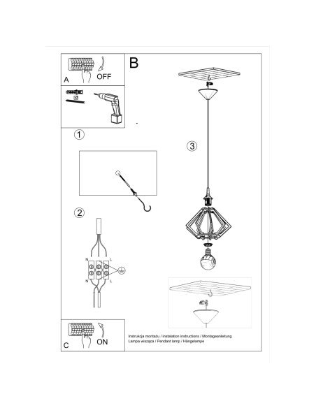 Lampa wisząca POMPELMO naturalne drewno