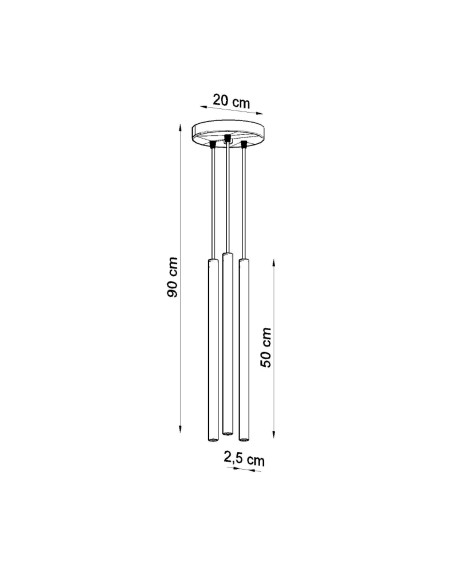 Lampa wisząca PASTELO 3P biała
