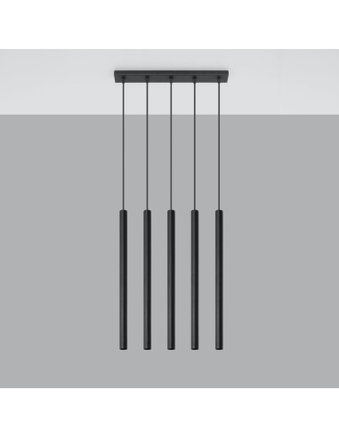 Lampa wisząca PASTELO 5 czarna