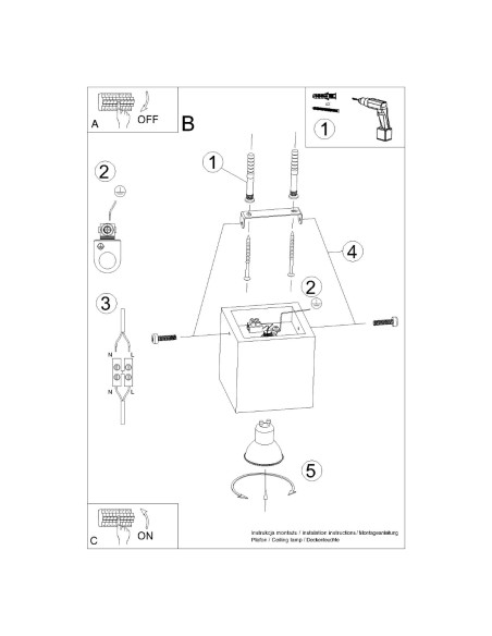 Plafon QUAD beton
