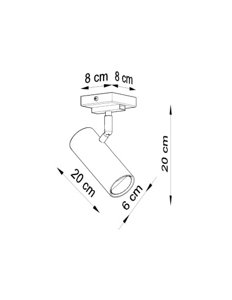 Plafon DIREZIONE 1 biały