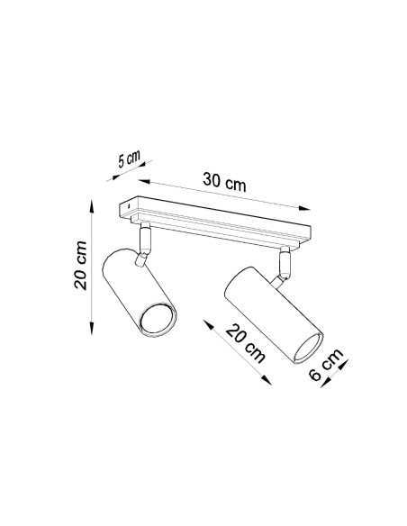 Plafon DIREZIONE 2 biały