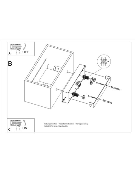 Kinkiet LOBO MAXI czarny