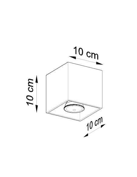 Plafon QUAD 1 antracyt