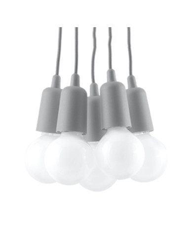Lampa wisząca DIEGO 5 szara