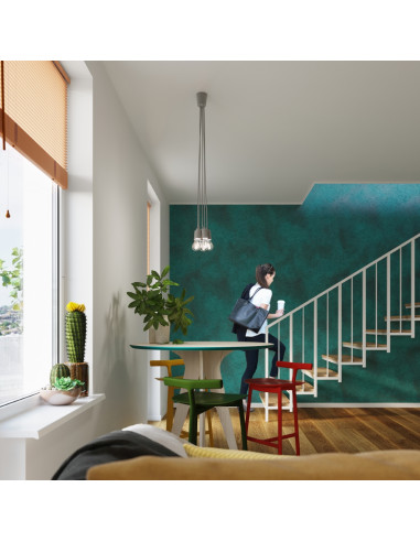 Lampa wisząca DIEGO 5 szara