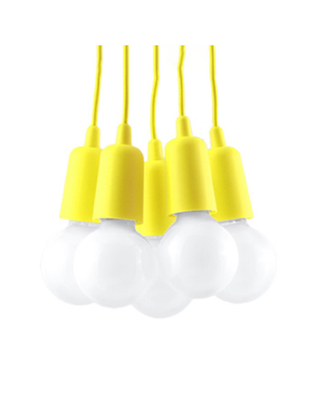 Lampa wisząca DIEGO 5 żółta