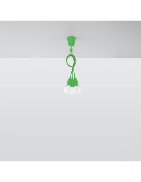 Lampa wisząca DIEGO 3 zielony