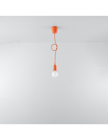 Lampa wisząca DIEGO 1 pomarańczowy