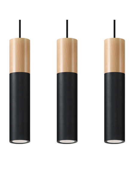Lampa wisząca PABLO 3L czarna