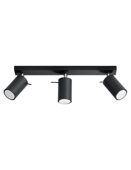 Plafon RING 3L czarny