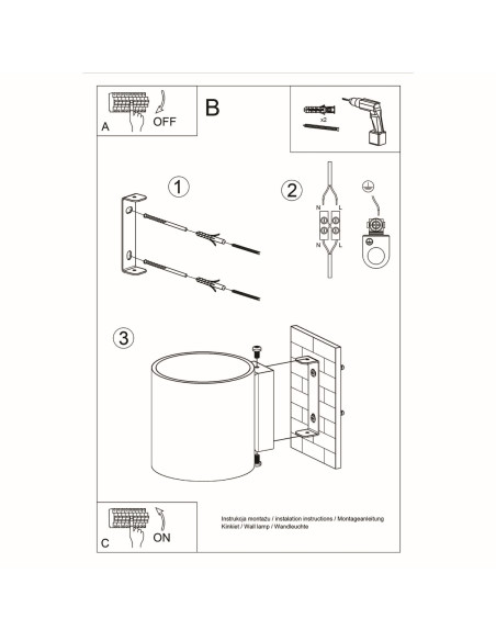 Kinkiet ORBIS 1 czarny