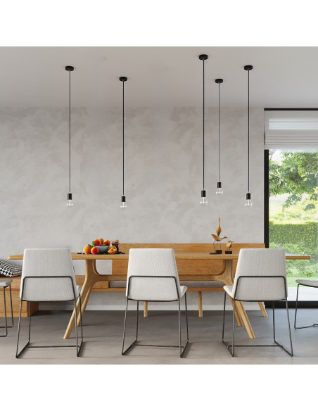 Lampa wisząca EDISON czarna