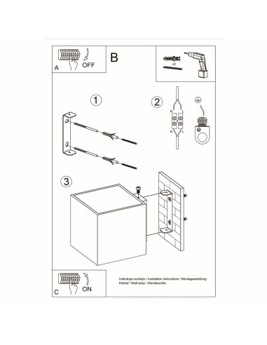 Kinkiet QUAD 1 czarny