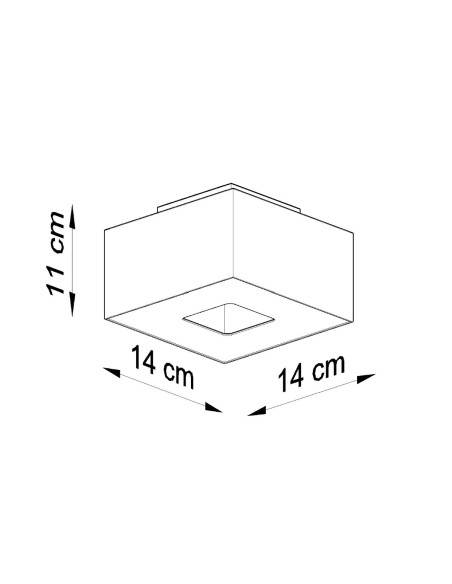 Plafon MONO 1 czarny