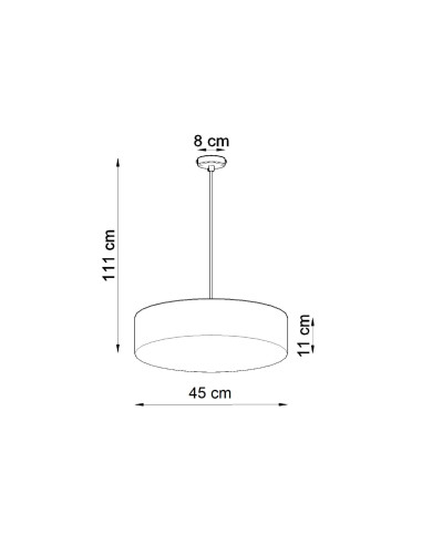 Lampa wisząca ARENA 45 szara