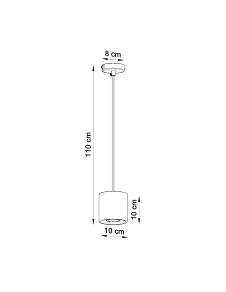 Lampa wisząca ORBIS 1 szary