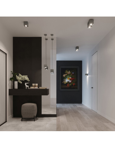 Plafon QUAD 2 szary