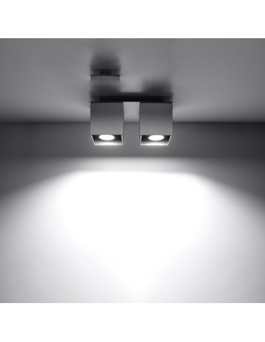 Plafon QUAD 2 szary