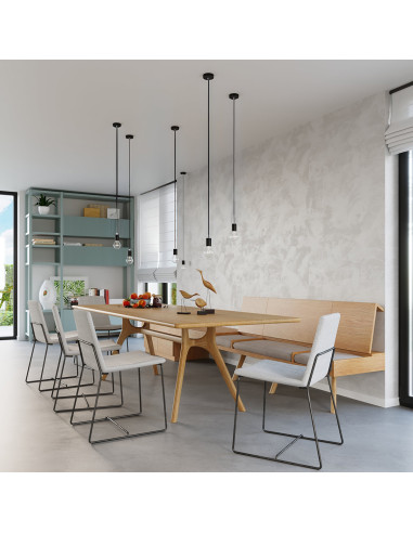 Lampa wisząca EDISON czarna