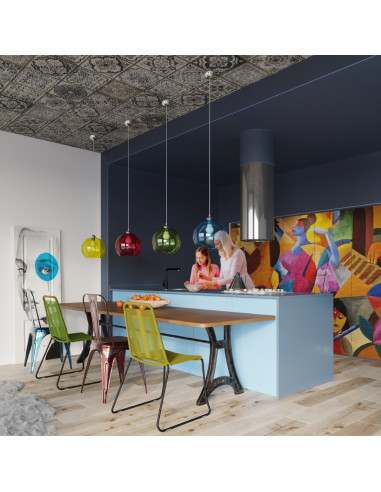Lampa wisząca BALL czerwona