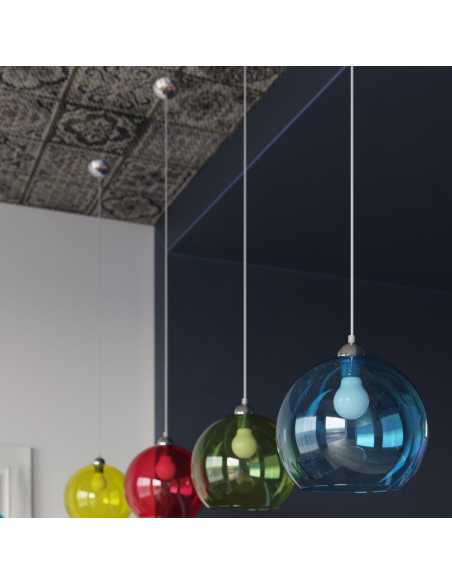 Lampa wisząca BALL czerwona