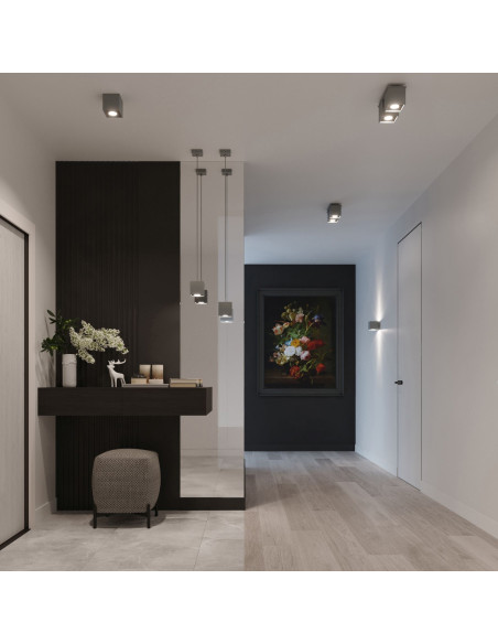 Plafon QUAD 2 szary