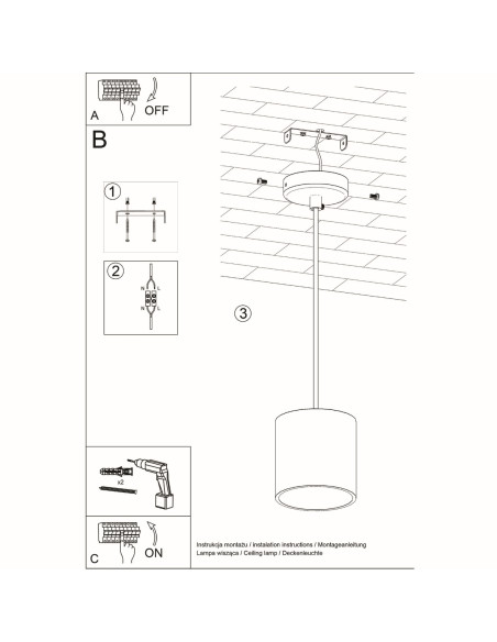 Lampa wisząca ORBIS 1 czarny