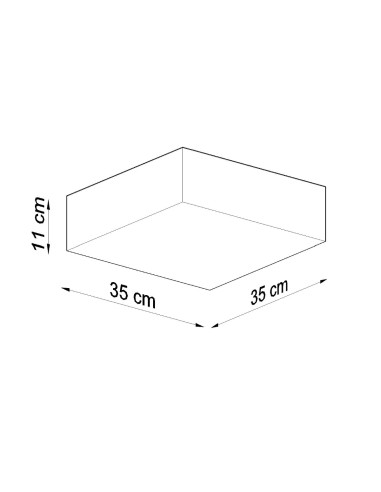 Plafon HORUS 35 czarny
