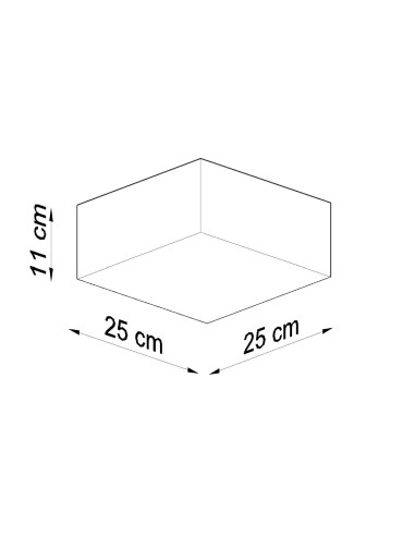 Plafon HORUS 25 szary