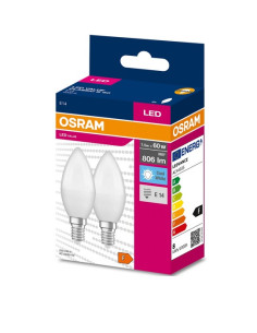 ŻARÓWKA LED 2-PAK VALUE CLB60 7W 4000K neutralna biała  806LM FR E14 