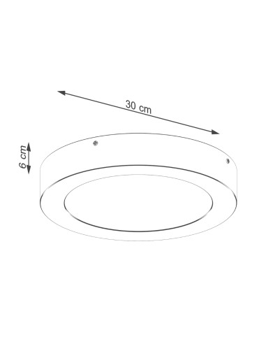 Plafon ONYX 30 biały LED 3000K