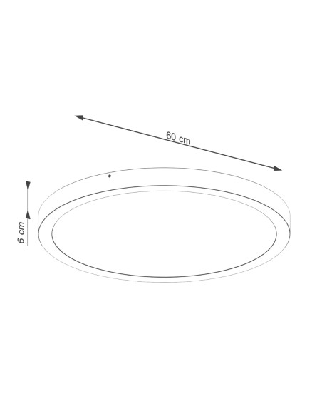 Plafon ONYX 60 biały LED 3000K