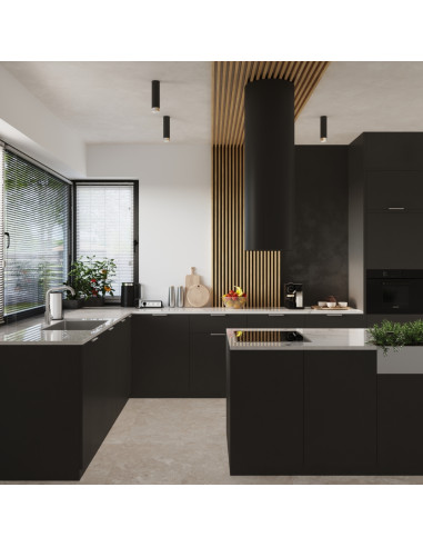 Plafon NERO 12,5 czarny/chrom