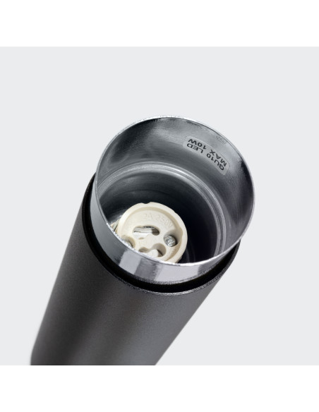 Plafon NERO 12,5 czarny/chrom