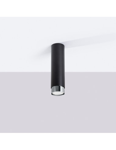 Plafon NERO 22,5 czarny/chrom