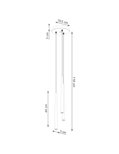 Lampa wisząca BLISS 3P czarna