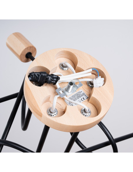 Żyrandol EMBER 5 czarny