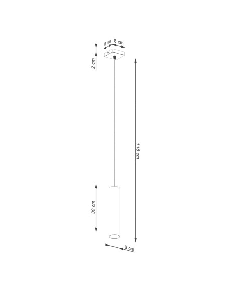 Lampa wisząca LAGOS 1 beżowa