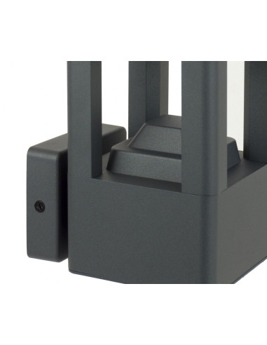 Fan Kwadrat KINKIET ZEWNĘTRZNY 20CM 1 X GX53 IP54 CIEMNY POPIEL FKW-K100 SU-MA