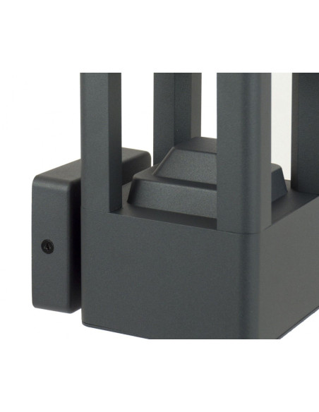 Fan Kwadrat KINKIET ZEWNĘTRZNY 20CM 1 X GX53 IP54 CIEMNY POPIEL FKW-K100 SU-MA