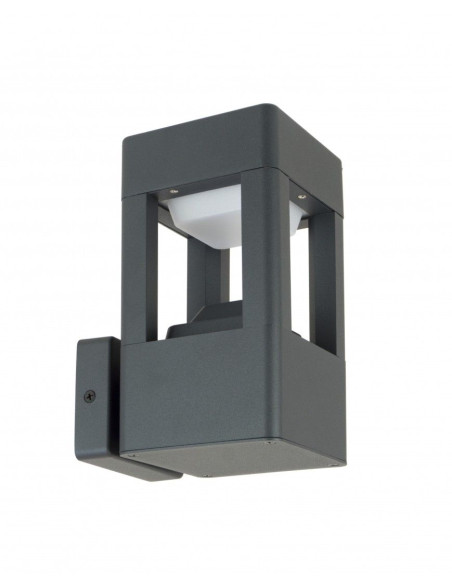 Fan Kwadrat KINKIET ZEWNĘTRZNY 20CM 1 X GX53 IP54 CIEMNY POPIEL FKW-K100 SU-MA