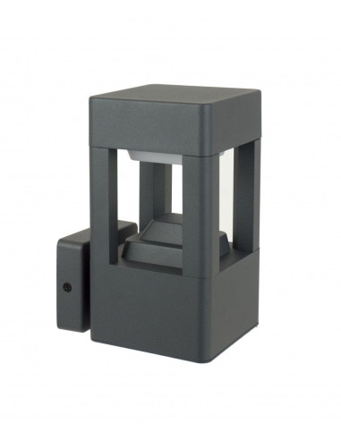 Fan Kwadrat KINKIET ZEWNĘTRZNY 20CM 1 X GX53 IP54 CIEMNY POPIEL FKW-K100 SU-MA