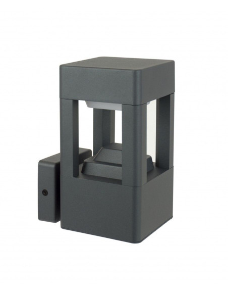 Fan Kwadrat KINKIET ZEWNĘTRZNY 20CM 1 X GX53 IP54 CIEMNY POPIEL FKW-K100 SU-MA