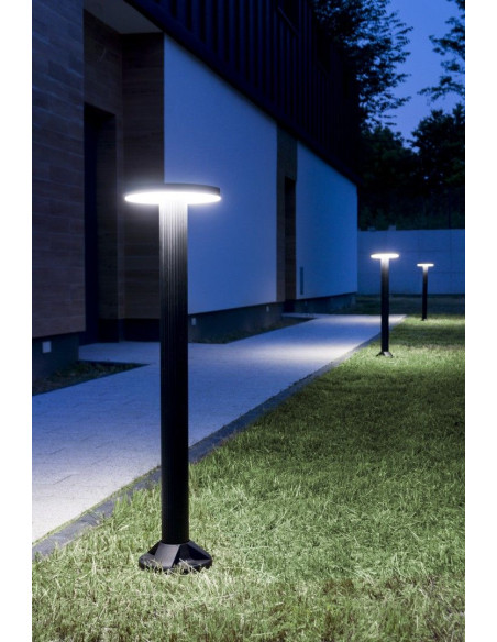 RONDO II LAMPA STOJĄCA LED 12W 1140LM IP65 105cm  CZARNA RO-1050 SU-MA
