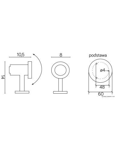 EMY LAMPA STOJĄCA SZCZELNA IP68 12V GU5.3 SREBRNA  7062 SU-MA