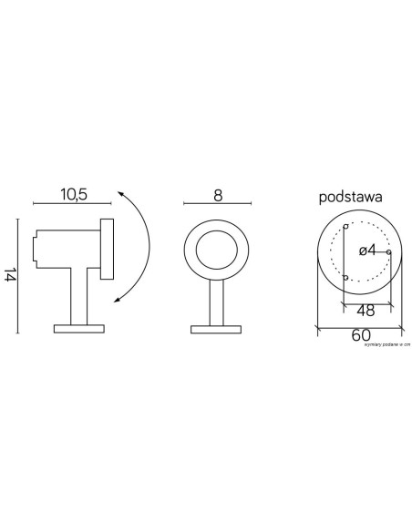 EMY LAMPA STOJĄCA SZCZELNA IP68 12V GU5.3 SREBRNA  7062 SU-MA
