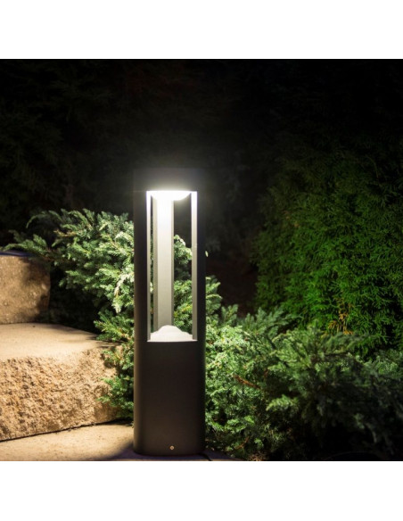 FAN LAMPA STOJĄCA SŁUPEK 30CM 1 X GX53 IP54 CIEMNY POPIEL GL-12201 SU-MA