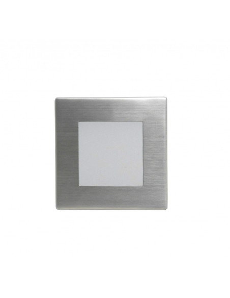 MUR LED ZEWNĘTRZNA LAMPA DO ZABUDOWY 1.5W 3000K 64LM 80x80mm INOX F-04 SU-MA